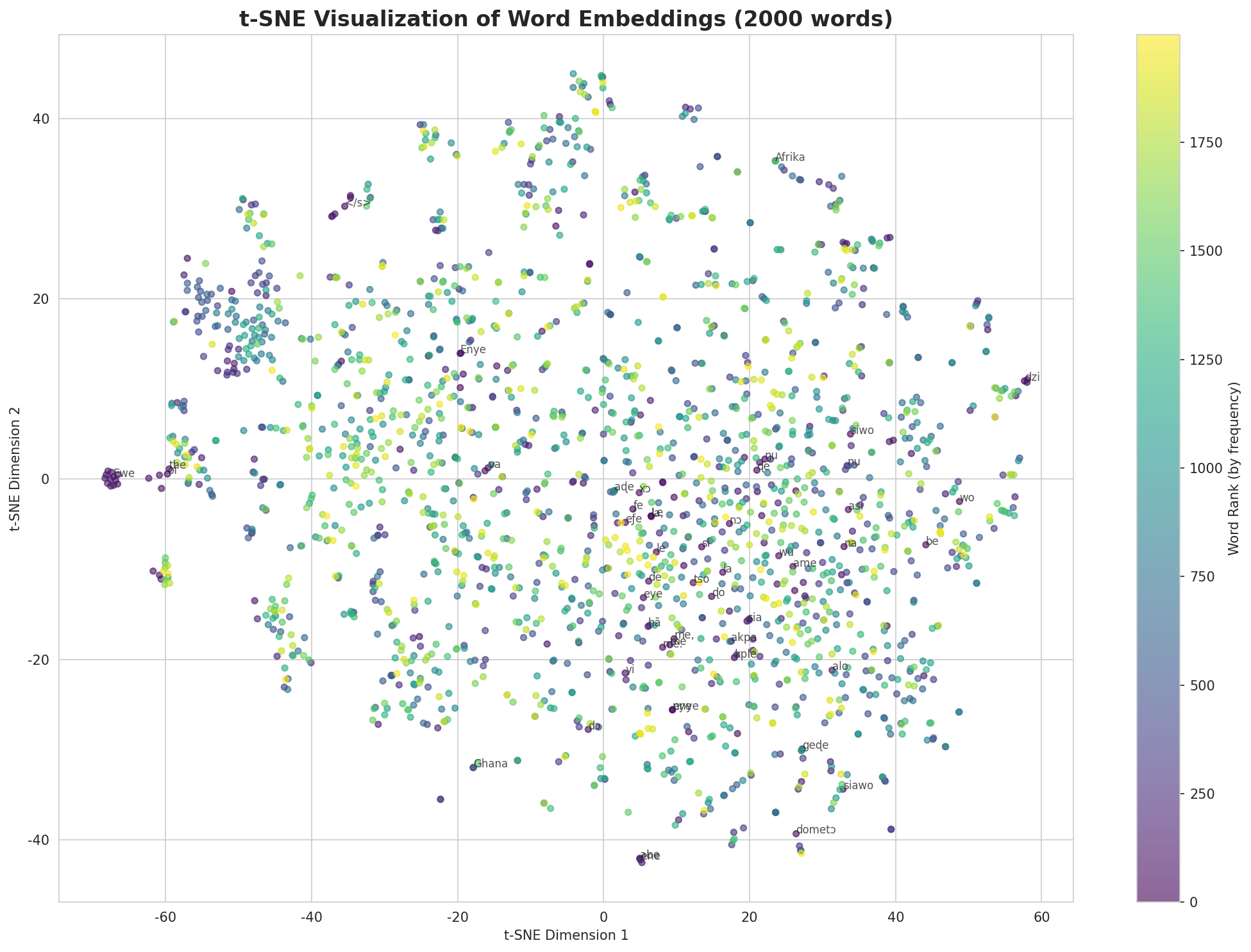 t-SNE Words