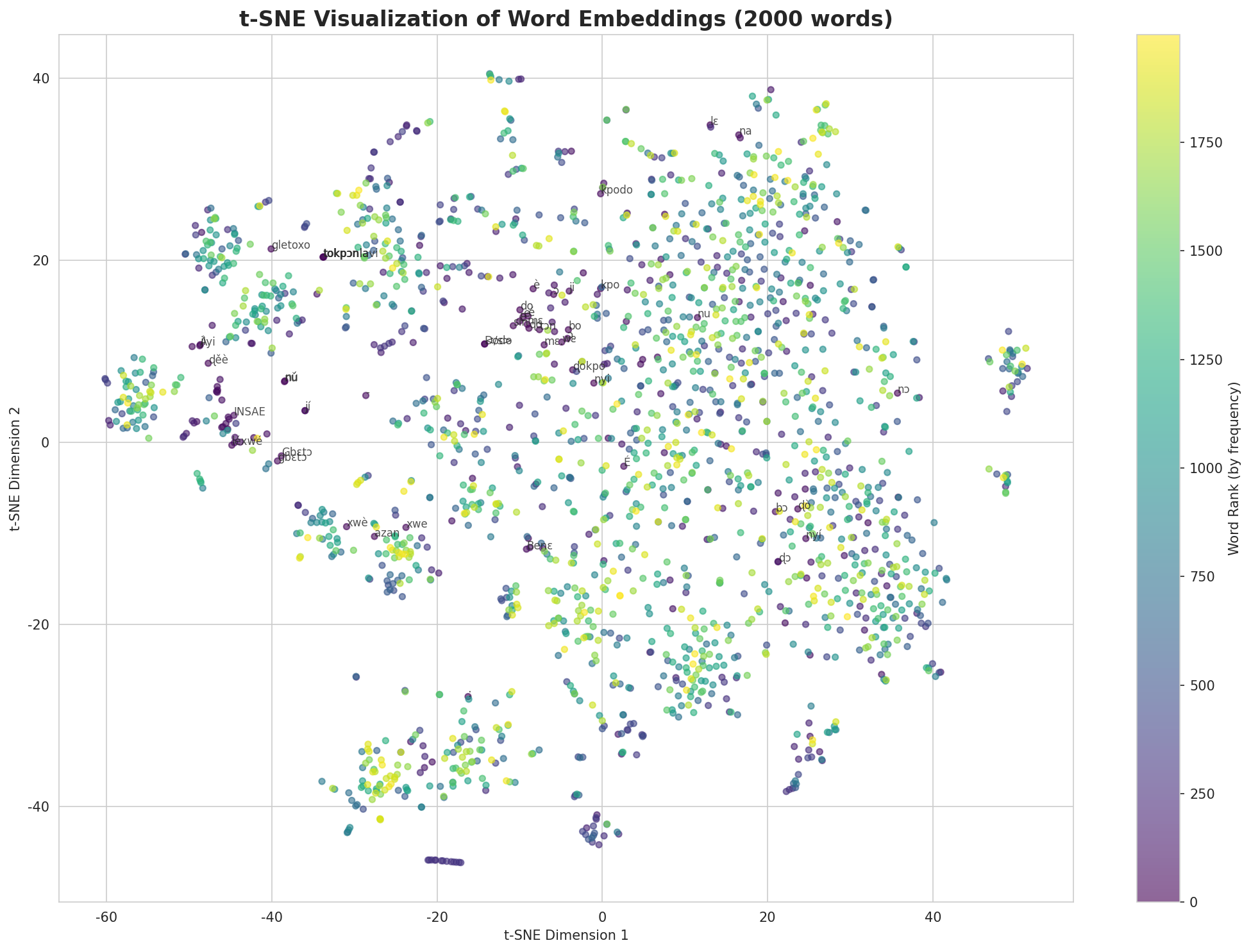 t-SNE Words